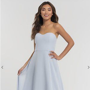 Light Blue Strapless Dress
